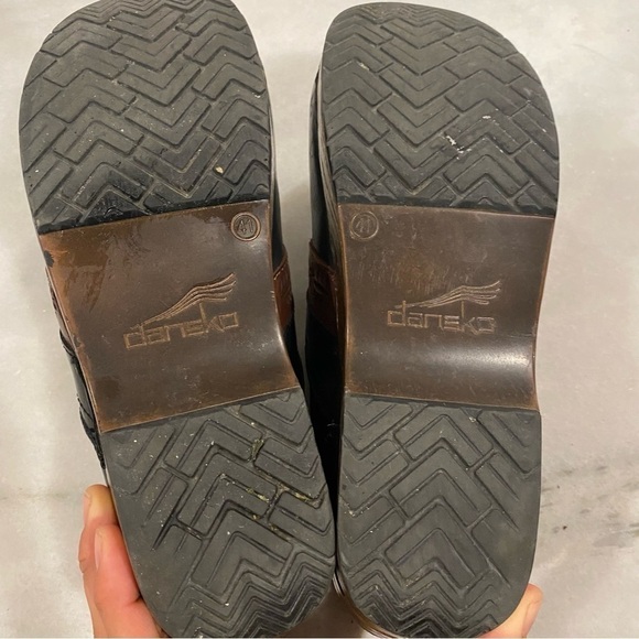 Dansko Penny Full Grain Women's 41 / 10.5 M Clogs Black Brown Professional Nurse - Picture 7 of 8